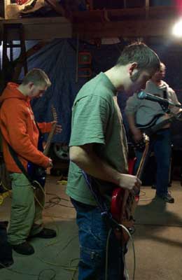 The guitars of 4th division during rehearsal