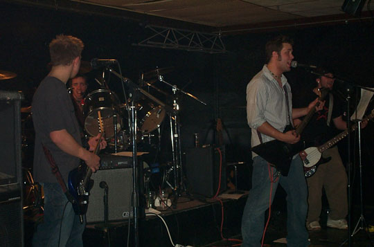 The whole band at Evart Lounge