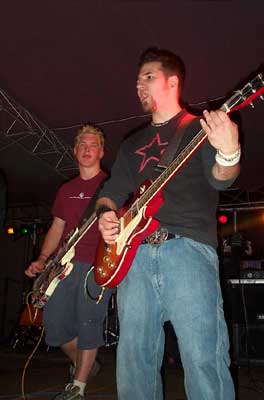 Ernie and Andy Pierson on stage at Lake City