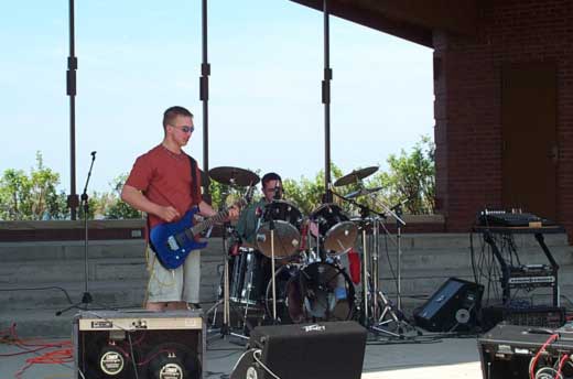 Ernie and Josh at a show at the Cadillac Pavilion